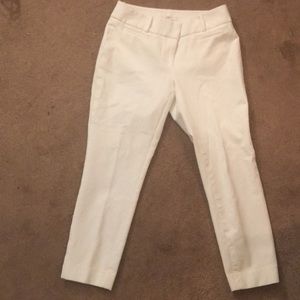 White crop dress pants